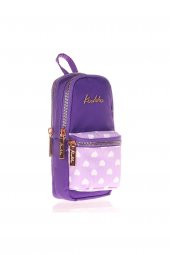 Kaukko Kalem Çantası Soft Floral Junior Bag Purple Üç Bölmeli Kalemlik - 1