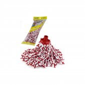 Elmop PM02 Yedek Islak Vidalı Mop Paspas Püskül Ucu - Pamuklu Mikrofiber İpli Mop Yedeği Başlığı - 2