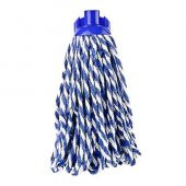Elmop PM02 Yedek Islak Vidalı Mop Paspas Püskül Ucu - Pamuklu Mikrofiber İpli Mop Yedeği Başlığı - 5