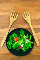 Zeytin Ağacı Çatal Seti | 2li El Yapımı Ahşap Salata Çatalı - 2