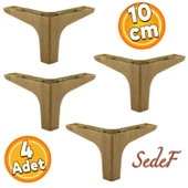 Sedef Lüks Mobilya Kanepe Sehpa Tv Ünitesi Koltuk Ayağı 10 Cm Açık Ceviz Ayakları (4 ADET) thumbnail 1