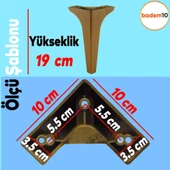 Sedef Lüks Mobilya Kanepe Tv Ünitesi Konsol Koltuk Ayağı 19 Cm Koyu Ceviz Ayakları 4 Adet thumbnail 3