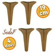 Sedef Lüks Mobilya Kanepe Tv Ünitesi Konsol Koltuk Ayağı 19 Cm Koyu Ceviz Ayakları 4 Adet thumbnail 1