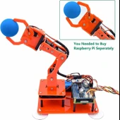 Adeept 5-DOF Robotik Kol Kiti - Raspberry Pi ile Uyumlu - Turuncu - 2