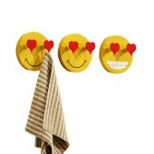 Kendinden Yapışkanlı Kalp Emojili  Askı Pratik Elbise ,Mutfak Askısı - 1