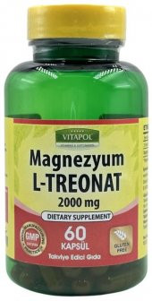 Vitapol Magnezyum L-Treonat 2000 Mg 60 Vegan Kapsül Magnesium L-Treonate - 1