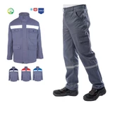 Kışlık İş Takımı Çok Cepli Reflektörlü Mont 4111 ve 7/7 İş Pantolonu 2958 Gri Renk Yüzde Yüz Pamuk - 1