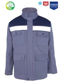 Kışlık İş Takımı Çok Cepli Reflektörlü Mont 4111 ve 7/7 İş Pantolonu 2958 Gri Renk Yüzde Yüz Pamuk - 7