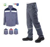 Kışlık İş Takımı Çok Cepli Reflektörlü Mont 4111 ve 7/7 İş Pantolonu 2958 Gri Renk Yüzde Yüz Pamuk - 3