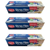 Roll-Up Şeffaf Mutfak Rulo Streç Film Folyo - 30 Cm. x 300 Metre - Gıdaya Uygun - 3 Paket thumbnail 1