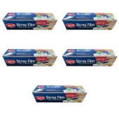 Roll-Up Şeffaf Mutfak Rulo Streç Film Folyo - 30 Cm. x 300 Metre - Gıdaya Uygun - 5 Paket thumbnail 1