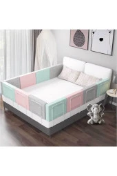 RevuBaby 150 cm Serenty Plus Yatak Bariyeri Bebek Ve Çocuk Korkuluğu Güvenlik Bariyeri Pembe - 2