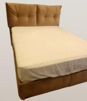 ALEZ Fitted 90175 Model Full Kenar Yatak koruyucu  90x190 Pamuk Beyaz El Yapım - 4