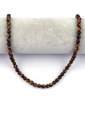 Kaplan Gözü Doğal Taş Dizi 6 mm Fasetli Küre Kesim thumbnail 2