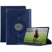 Smody Samsung Galaxy Tab A8 LTE SM-X207 Kılıf 360 Dönerli Standlı Kapaklı + Temperli Cam Ekran Koruyucu - 2
