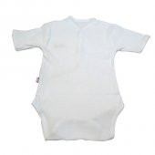 Sema Baby Yarım Kol Kaşkorse Badi (Body) - Beyaz  12-18 Ay - 2