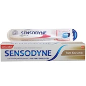 Sensodyne Tam Koruma Diş Macunu 75 ml + Diş Eti Bakımı Fırçası Yumuşak - 3