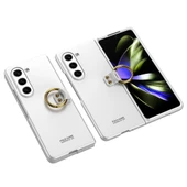 Galaxy Z Fold 5 Kılıf Zore Kıpta Yüzüklü Flip Sert Kılıf - 4
