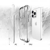 Apple iPhone 13 Pro Max Kılıf Zore Şeffaf Ultra İnce Airbag Tasarımlı Okka Kılıf - 8