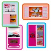 My Lıttle Chefs 3lü Eklemli Et Bebek Ve Mutfak Seti Pembe - 5