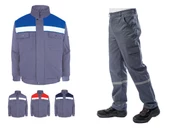 Kışlık İş Takımı Çok Cepli İç Yapısı Polarlı Reflektörlü İş Montu ve 7/7 İş Pantolonu  Gri Renk Yüzde Yüz Pamuk 3117-2958 - 4