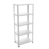 5 Katlı Galvaniz Çelik Raf - Depo, Arşiv, Kiler, Dosya, Market Rafı  31x93 cm 300 cm 0.70 mm thumbnail 3