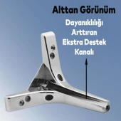 Sedef Lüks Mobilya Kanepe Sehpa Tv Ünitesi Koltuk Ayağı 14 Cm Krom Ayakları 4 Adet - 4