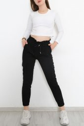 Beli Lastikli Kargo Pantolon Siyah - 8984.160. - 2