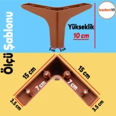 Sedef Lüks Mobilya Kanepe Sehpa Tv Ünitesi Koltuk Ayağı 10 Cm Düz Kahverengi Ayakları (4 ADET) thumbnail 2
