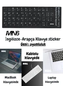 MN6 MAP01 Arapça Klavye Sticker/Kaliteli Pvc-2 Adet/Arapça Klavye Etiketi-notebook Pc Uymlu Klavye Sticker Tuş Takımı Arapça - 3