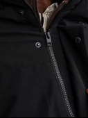 JACK JONES Erkek Kapüşonlu Uzun Mont Siyah Parka 12236096 - 5