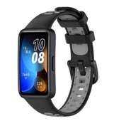 Huawei Band 8 Kordon Delikli Çift Renk Silikon Kayış - 5