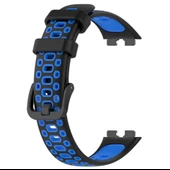 Huawei Band 8 Kordon Delikli Çift Renk Silikon Kayış - 8