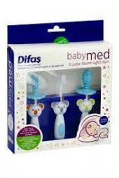 Difaş Babymed Ekstra Yumuşak Diş Fırçası 3lü Set Mavi - 1