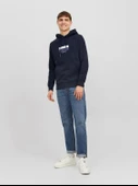 JACK JONES Kapüşonlu Yazı Baskılı Erkek Sweatshirt 12242197 - 3