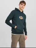 JACK JONES Kapüşonlu Yazı Baskılı Erkek Sweatshirt 12242197 thumbnail 1
