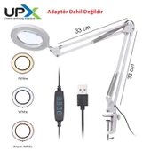 Upx Büyüteç 803L 5x 12w Led Aydınlatma 107 mm Cam Lens 5 Diopter Adaptör Dahil Değildir - 1