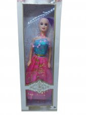 Kırmızı Mavi Elbiseli Model Bebek 30 Cm - 1