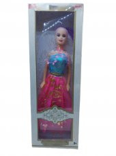 Kırmızı Mavi Elbiseli Model Bebek 30 Cm - 2