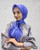 Cosie İpeksi Görünümlü Janjan Eşarp 100x100cm  00906  LİLA thumbnail 1