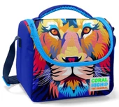 Coral High Mavi Aslan Desenli İlkokul Okul Beslenme Çantası - Erkek Çocuk - Termal Astarlı thumbnail 1