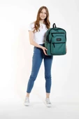 Kaukko Full Pocket Okul ve Günlük Sırt Çantası - Petrol - 4