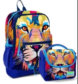 Coral High İlkokul Okul Sırt Çantası ve Beslenme Çantası Seti - Lacivert Aslan Erkek Çocuk thumbnail 1