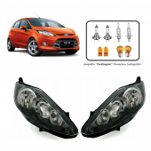 Ford Fiesta 7 Ön Far Lamba Siyah Zemin Sağ Sol Takım 20082013 - 1