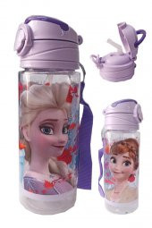 Kız Çocuk Frozen Matara 500 ml 1 Adet Lisanslı Elsa Karlar Ülkesi Suluk Okul Matarası Öğrenci Suluğu - 1