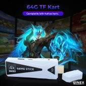 Winex 4K Android TV Stick ve Retro Game Konsol 10000 Oyunlu 64GB - 4