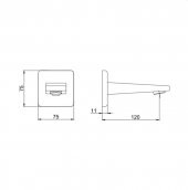 ECA Dalia Ankastre Gömme Banyo Bataryası Çıkış Ucu Gaga 102159212-K thumbnail 2