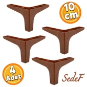 Sedef Lüks Mobilya Kanepe Sehpa Tv Ünitesi Koltuk Ayağı 10 Cm Ahşap Desenli Ayakları (4 ADET) thumbnail 1