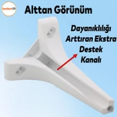 Sedef Lüks Mobilya Kanepe Tv Ünitesi Konsol Koltuk Ayağı 19 Cm Beyaz Ayakları 4 Adet - 5