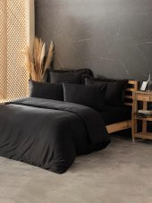 Cotton Box Silky İpek Çift Kişilik Nevresim Takımı Siyah thumbnail 1